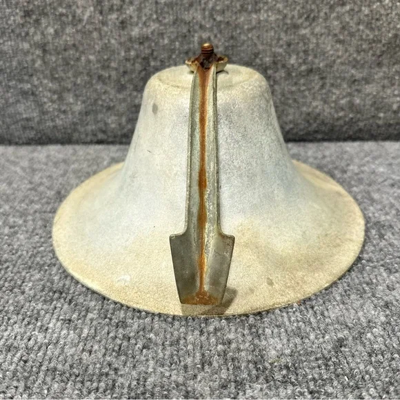 Vintage brass ship’s bell chrome plated maritime nautical dinner bell 4.5”x8.5”